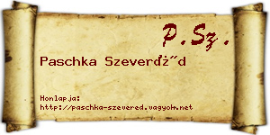 Paschka Szeveréd névjegykártya